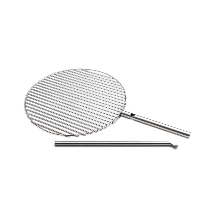 Triple Fire Bowl Grill Grate with Holder, 55 cm, Silver