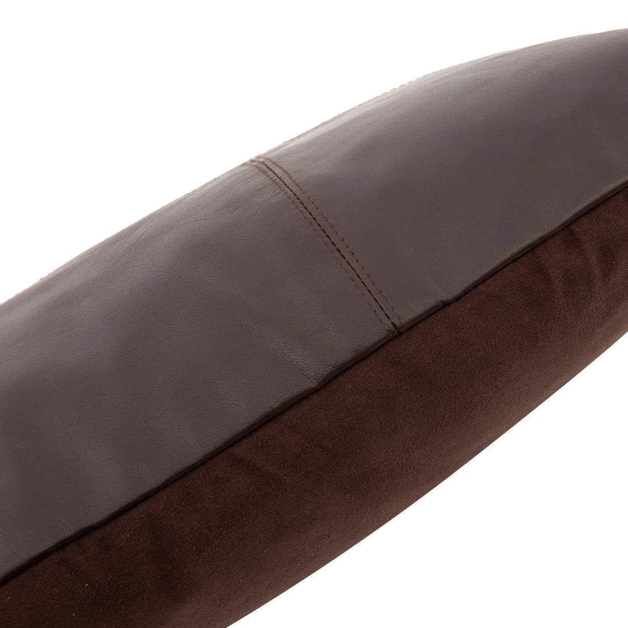 The Six Panel Leather Cushion Cover, Choco, 30x50 — 4