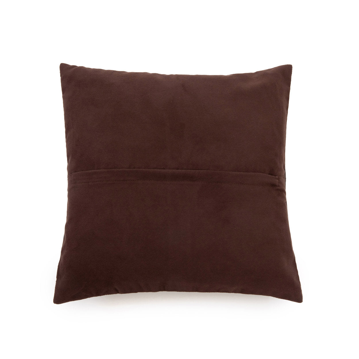 The Four Panel Leather Cushion Cover, Choco, 40x40 — 3