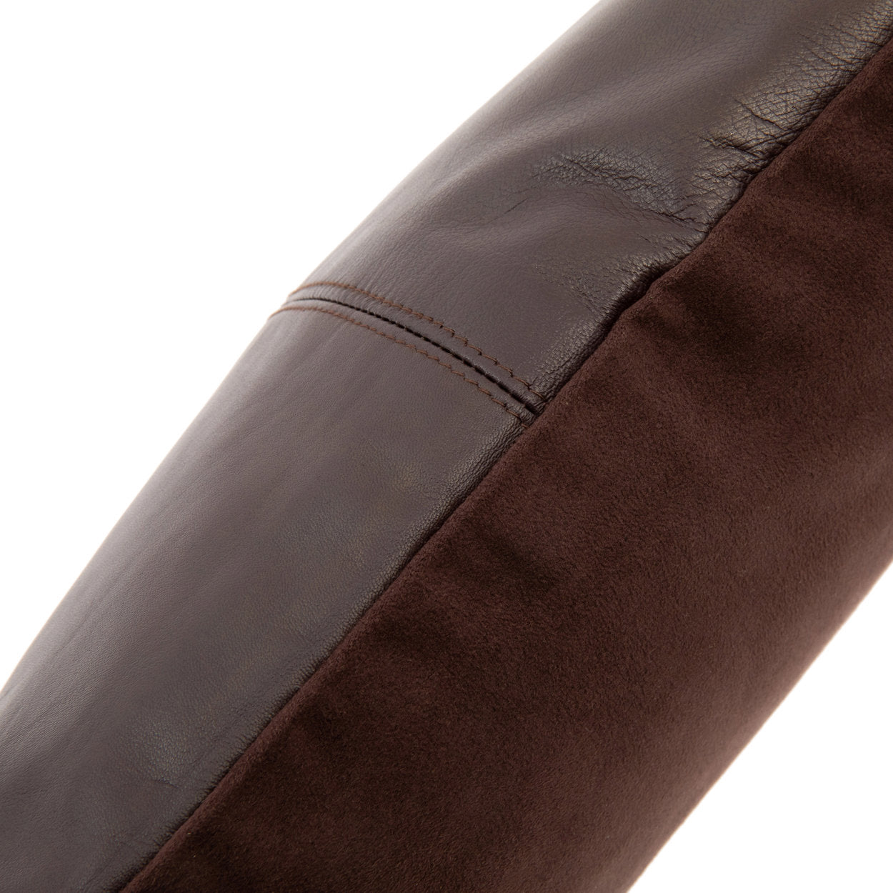 The Four Panel Leather Cushion Cover, Choco, 40x40 — 4