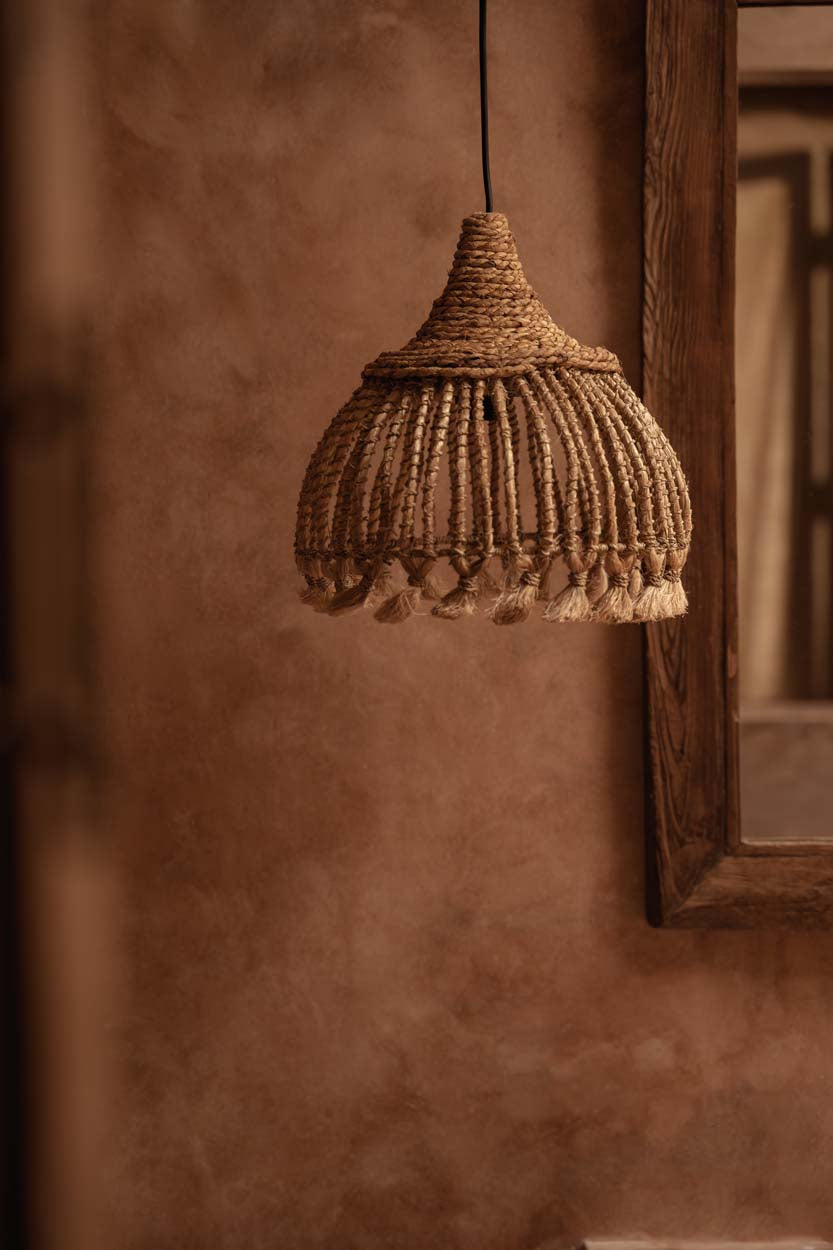 The Abaca Tassel Pendant, Natural, S — 2