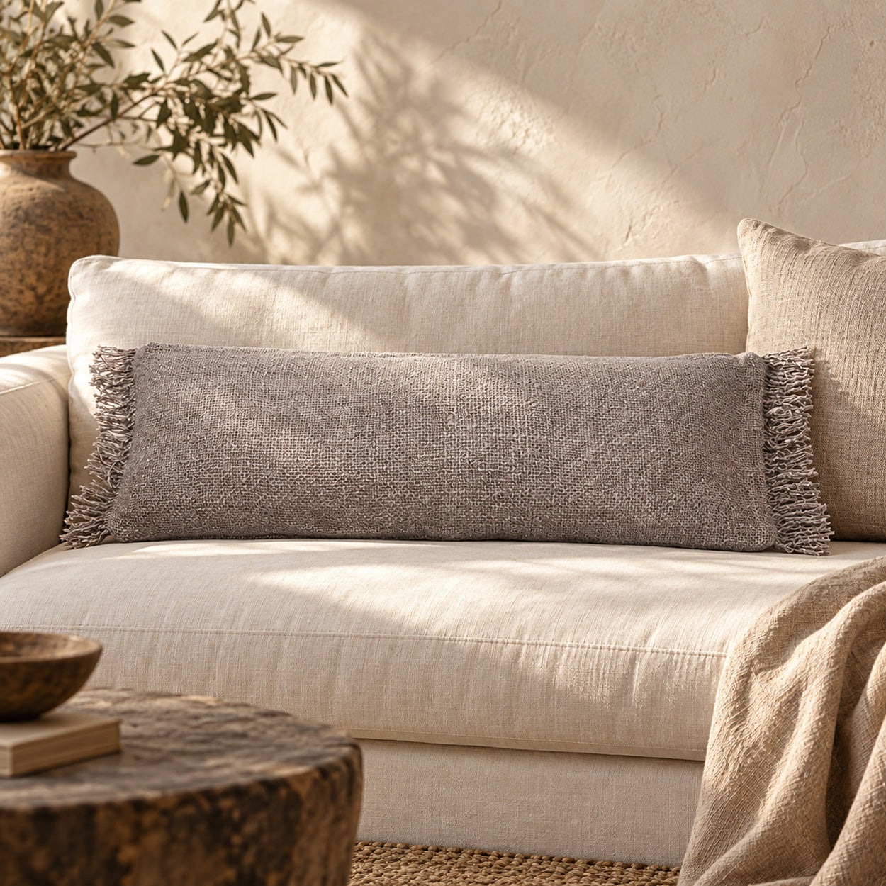The Oh My Gee Cushion Cover, Pearl Grey, 35x100 — 2