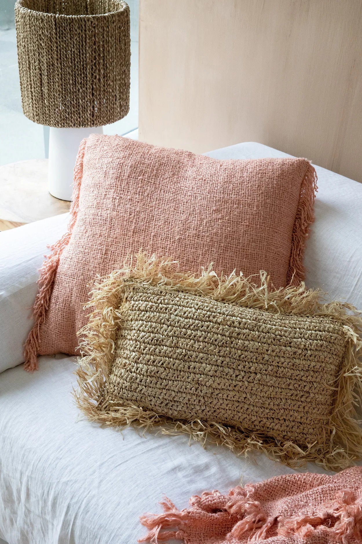 The Oh My Gee Cushion Cover, Salmon Pink, 60x60 — 2