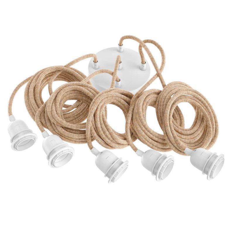 Fitting Lamps Ceiling, Natural White, 5 Fittings