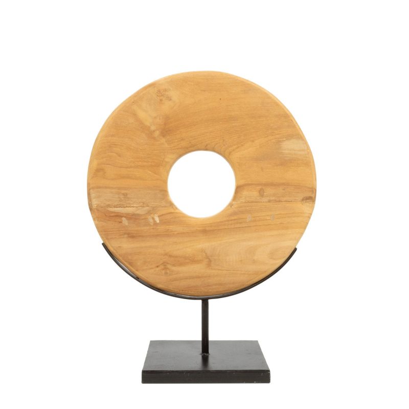 The Teak Disc on Stand, M