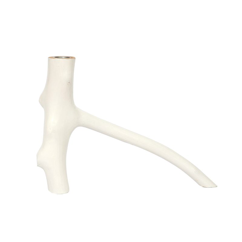 The Triple Twig Candle Holder, White