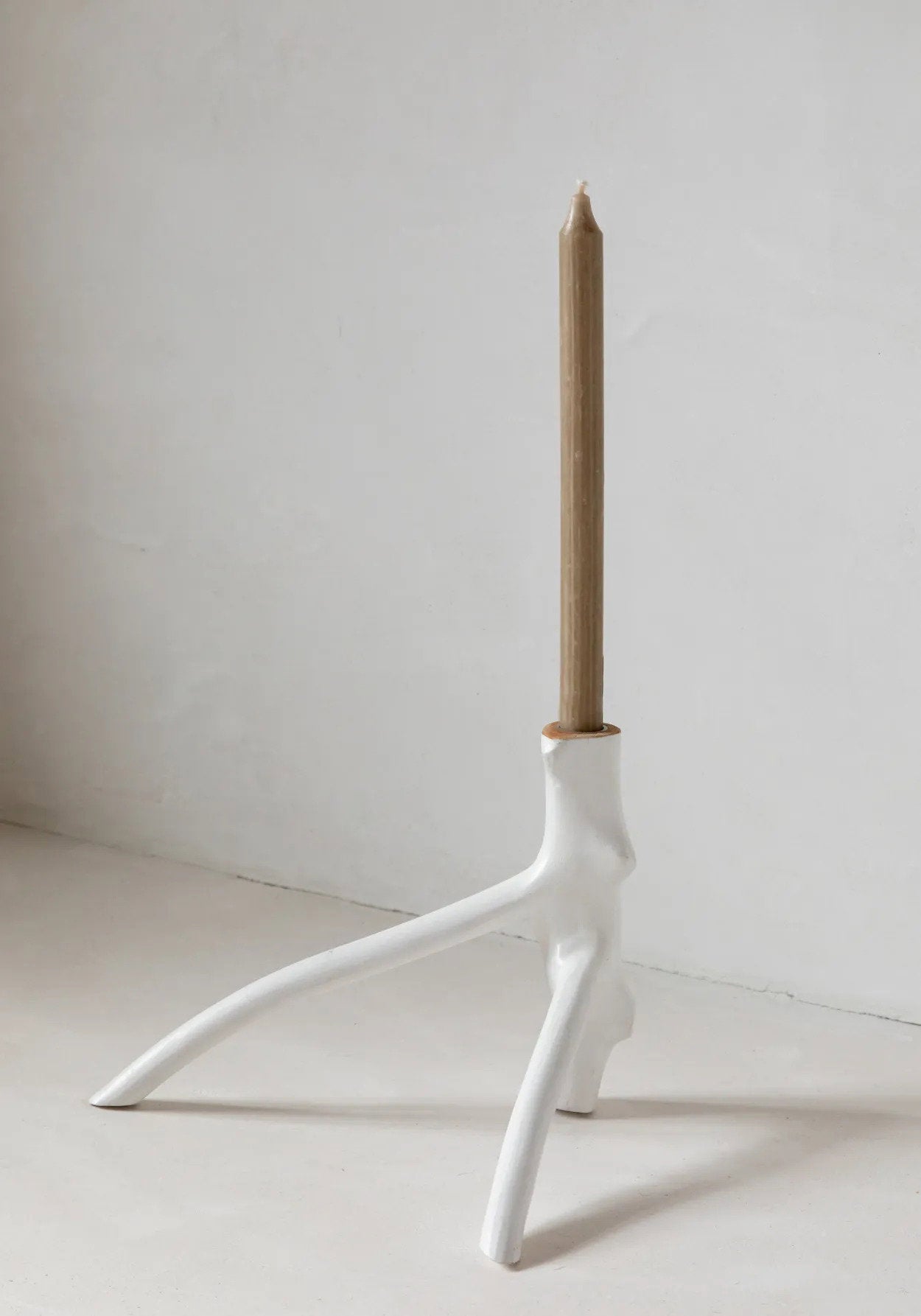 The Triple Twig Candle Holder, White — 3