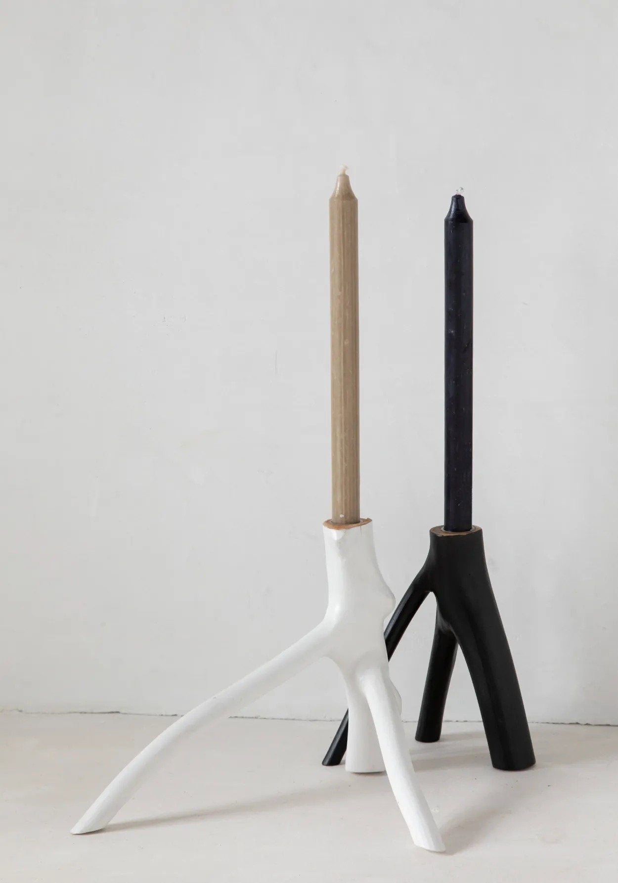 The Triple Twig Candle Holder, White — 4