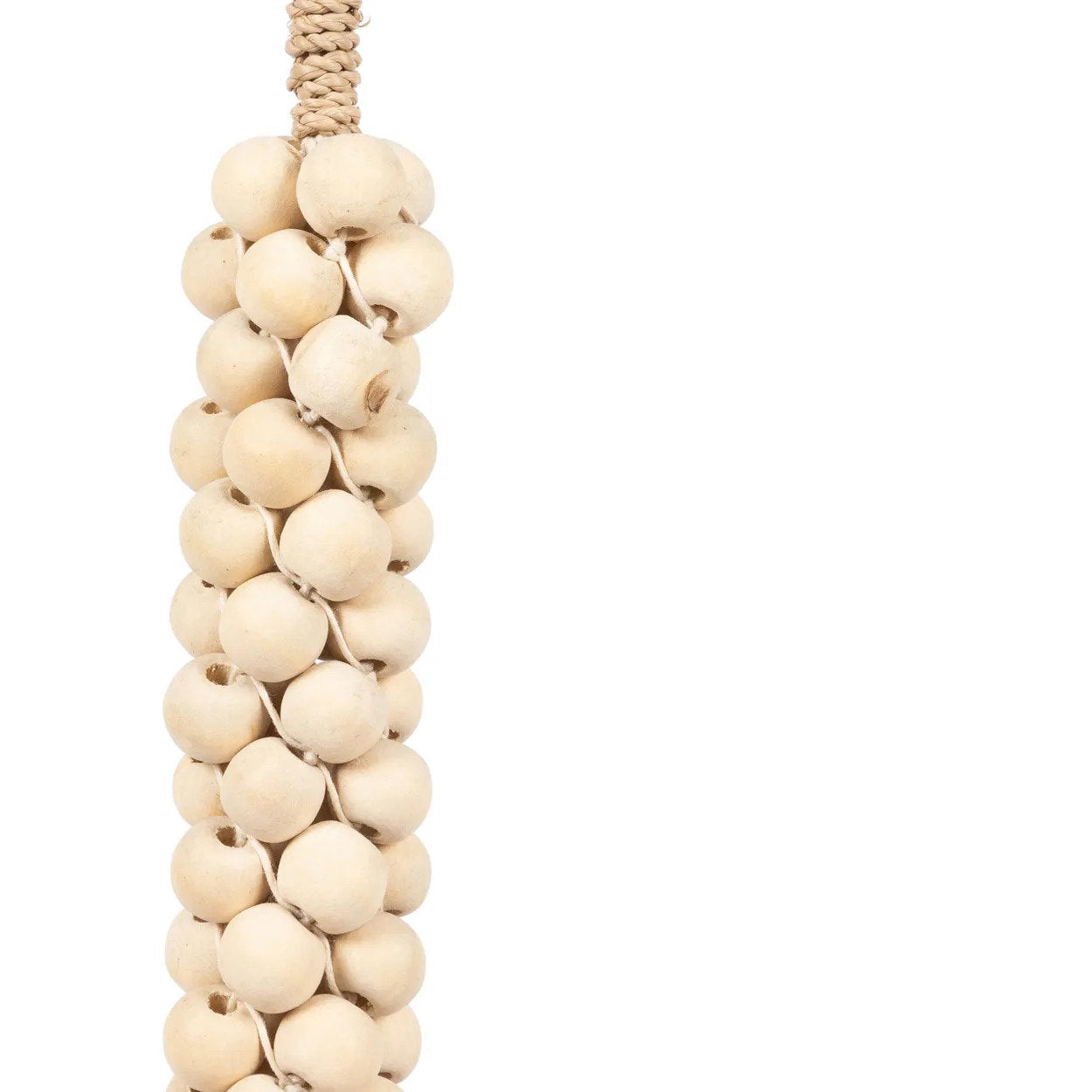 The Wooden Beads with Cotton Tassel, Natural White — 5