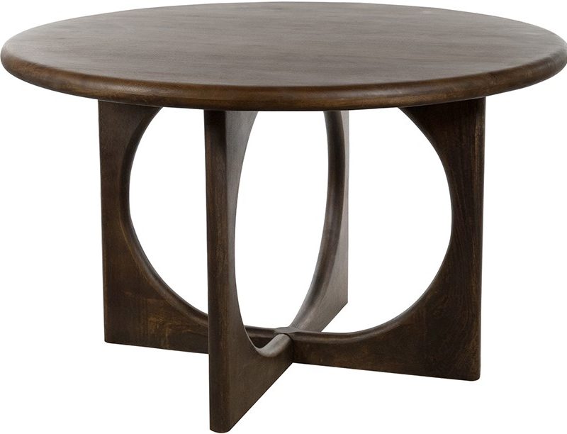 Dining Table Ø130, Mango Brown Walnut