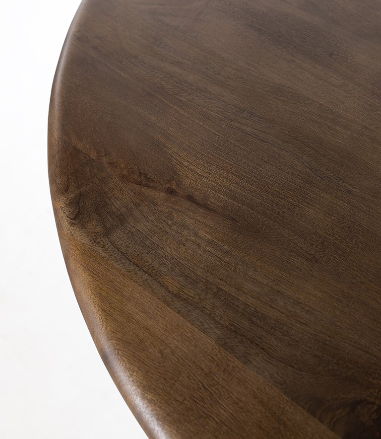 Dining Table Ø130, Mango Brown Walnut — 3