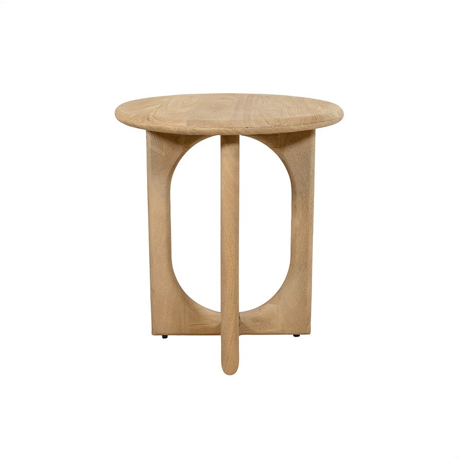 Side Table Ø50, Acacia Groovy Natural — 2