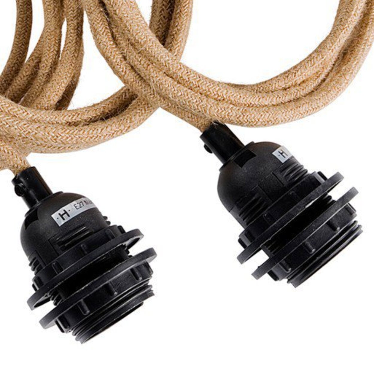 Fitting Lamps Ceiling, Natural Black, 3 Fittings — 3