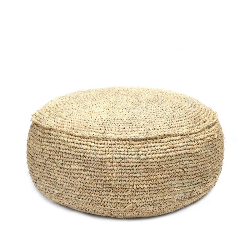 The Raffia Flores Pouffe, Natural