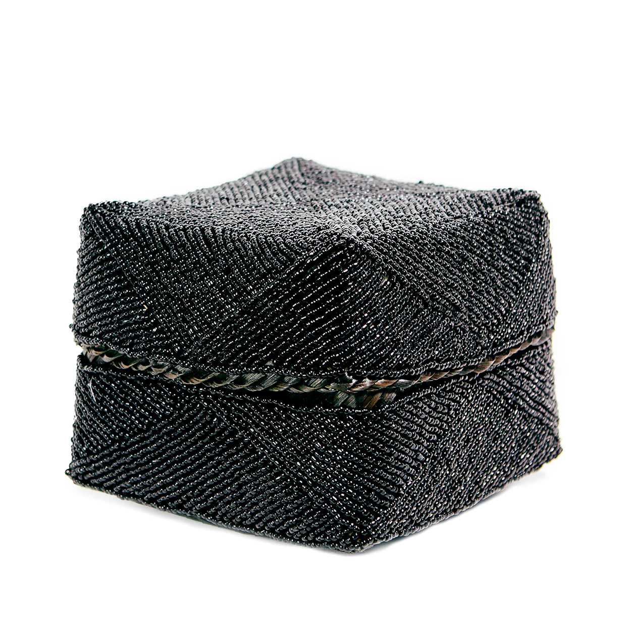 The Beaded Basket, Black, L