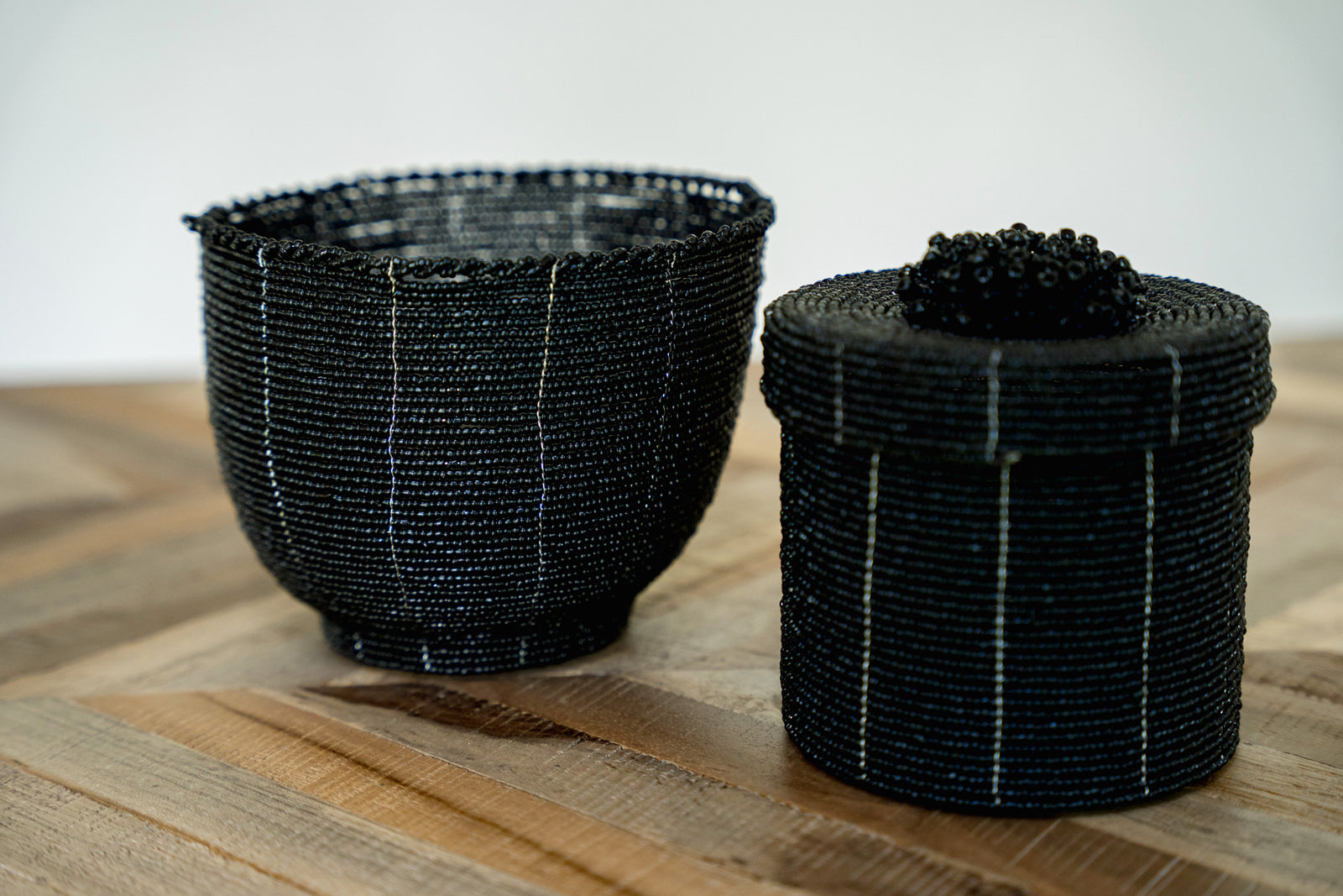 The Beaded Candy Bowl, Black, M — 3