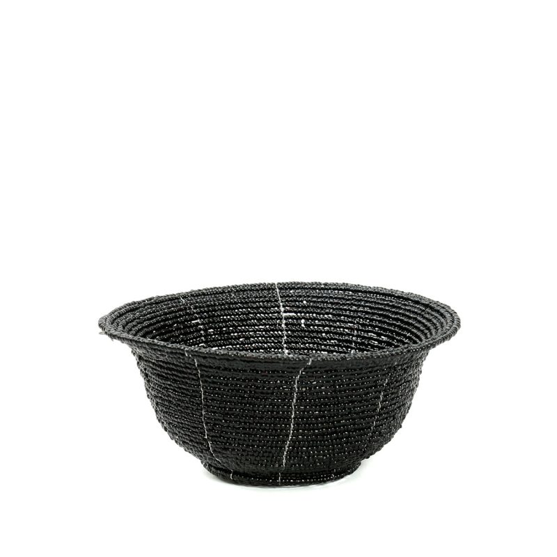 The Beaded Bowl Low, Black, S