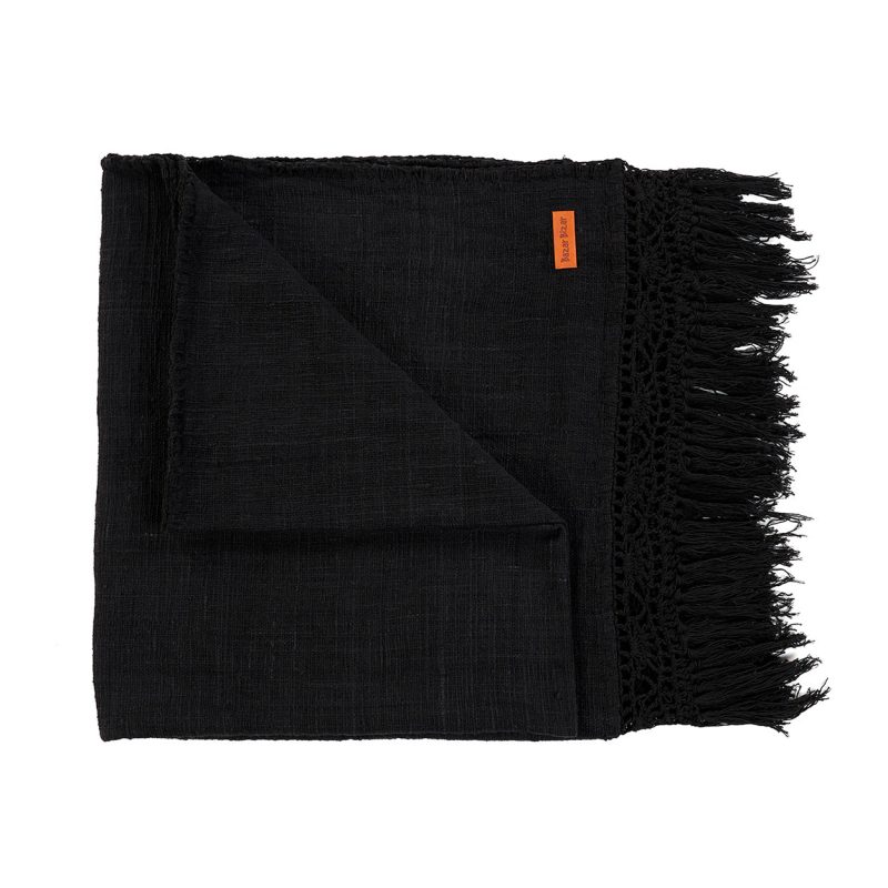The Gypsy Bed Throw, Black