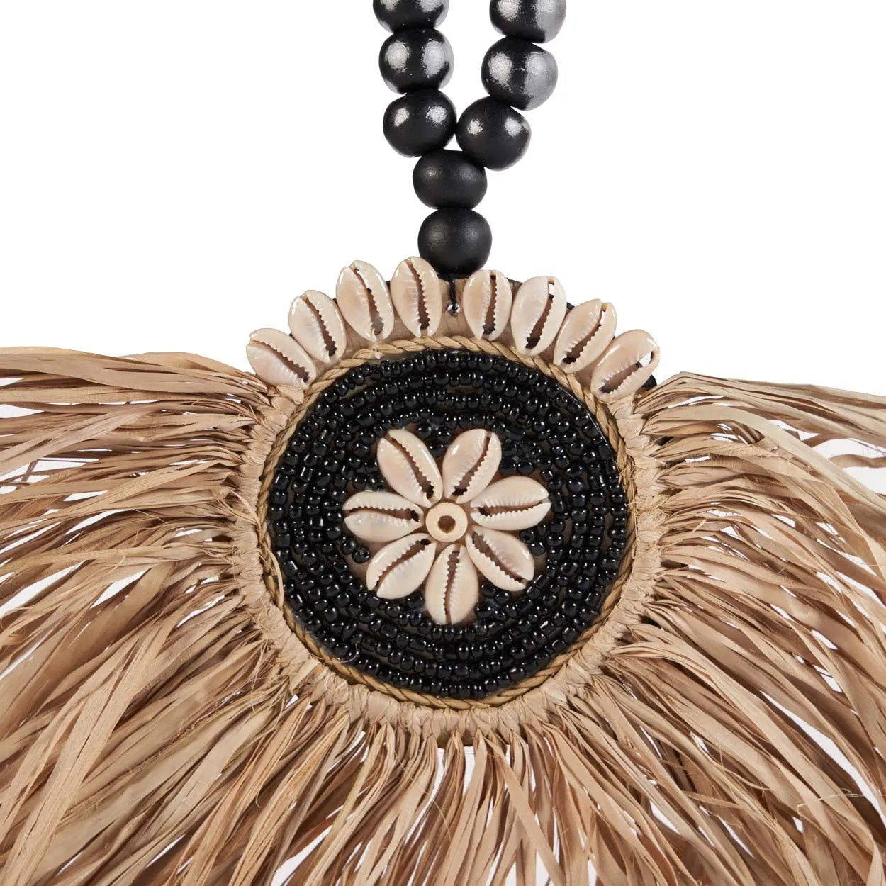 The Raffia Mahkota Tassel, Natural Black — 6