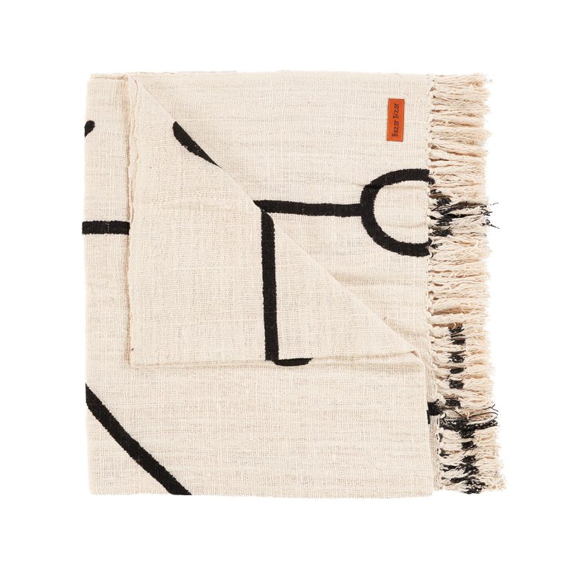 The Evil Eye Bed Throw, Natural Black