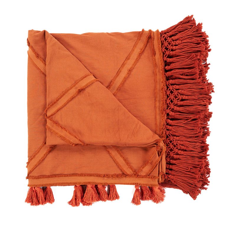 The Berber Bed Throw, Terracotta