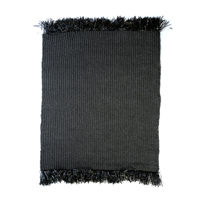 The  Fringed Carpet, Black, 180x240