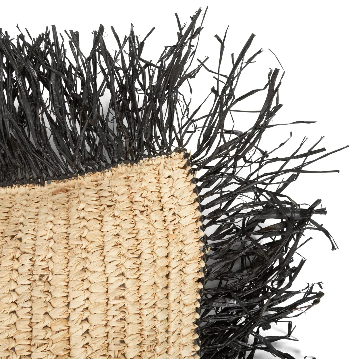 The Raffia Cushion Cover Square, Natural Black, 40x40 — 4