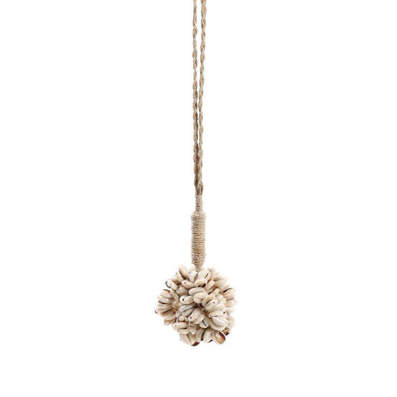 The Door Shell Cowrie Tassel, Natural