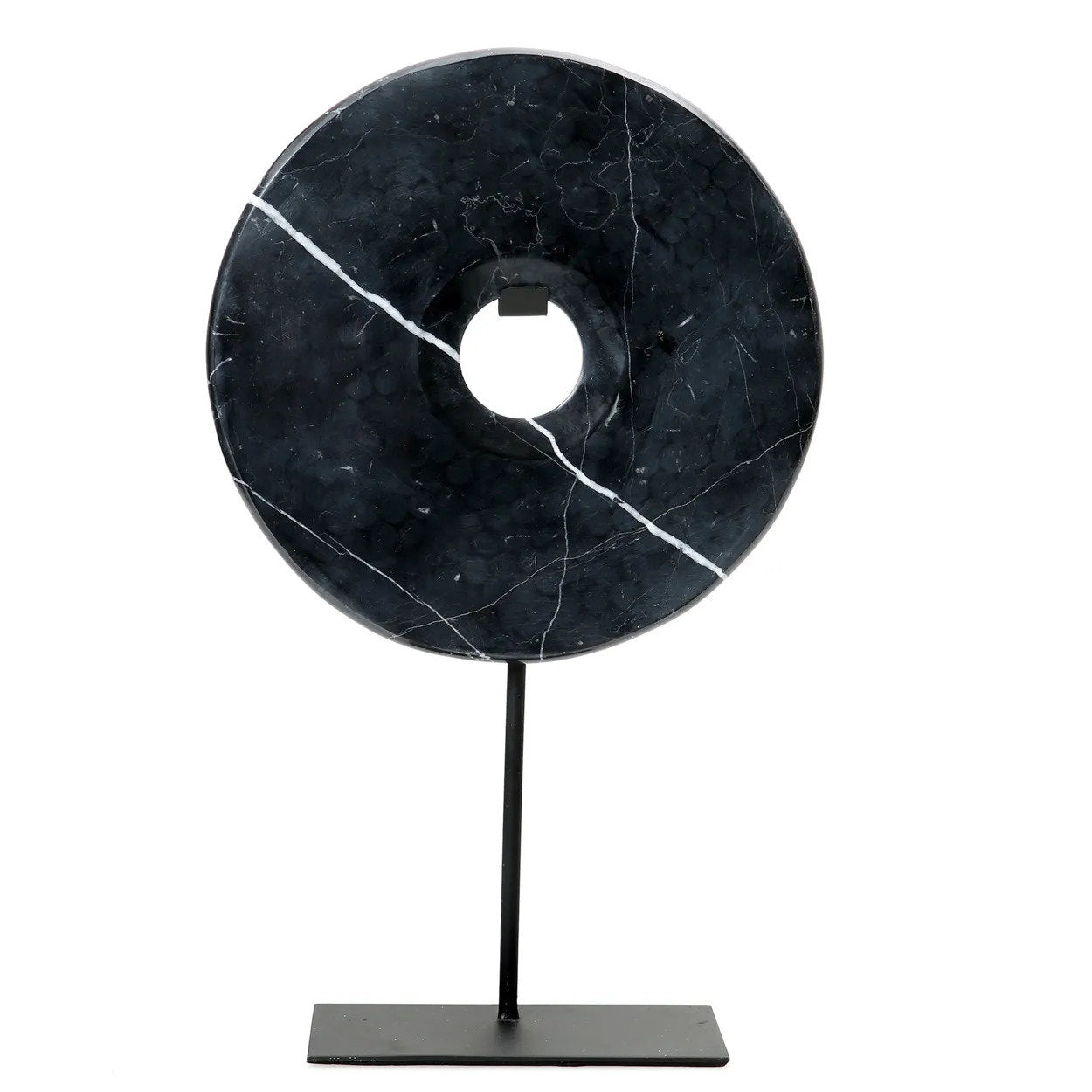 The Marble Disc on Stand, Black, L — 5